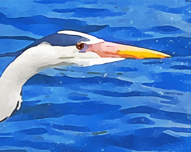 Abstract Heron Head Diamond Painting