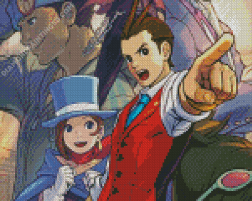 Ace Attorney Anime Diamond Painting