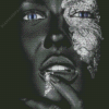 African Silver And Black Girl Diamond Painting