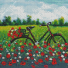 Bike In Field Diamond Painting