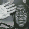 Black And White Idi Amin Diamond Painting