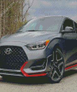 Black Hyundai Veloster Diamond Painting