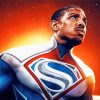 Black Superman Hero Diamond Painting