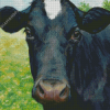 Black Cow Diamond Painting