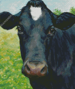 Black Cow Diamond Painting