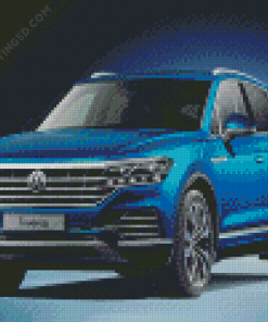 Blue Touareg Car Diamond Painting