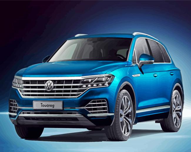 Blue Touareg Car Diamond Painting