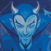 Blue Devil Face Art Diamond Painting