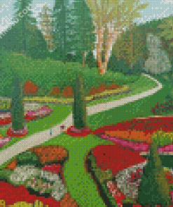 Butchart Gardens Landscape Diamond Painting