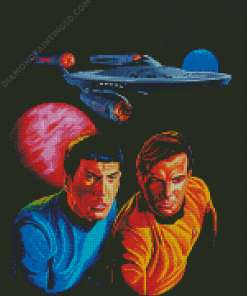 Captain Kirk Spock Art Diamond Painting