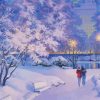 Central Park New York In Winter Diamond Painting