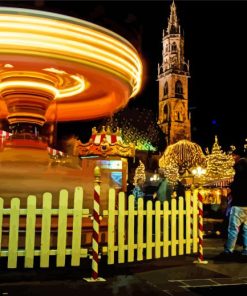 Christkindlesmarkt At Night Diamond Painting