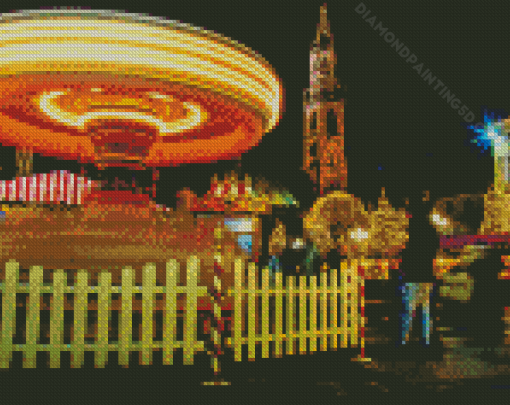 Christkindlesmarkt At Night Diamond Painting