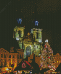 Christkindlesmarkt Christmas Night Diamond Painting