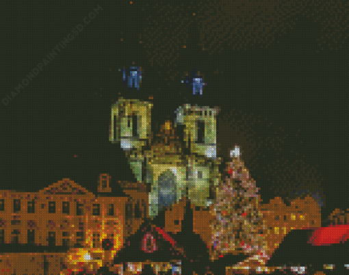 Christkindlesmarkt Christmas Night Diamond Painting