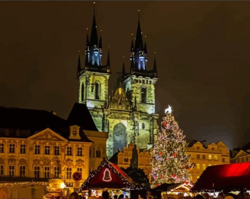 Christkindlesmarkt Christmas Night Diamond Painting