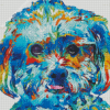 Colorful Abstract Shih Tzu Diamond Painting