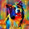 Colorful Border Collie Diamond Painting