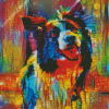 Colorful Border Collie Diamond Painting