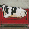 Cow On A Couch Diamond Painting