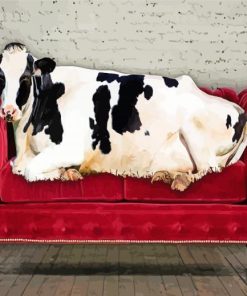 Cow On A Couch Diamond Painting