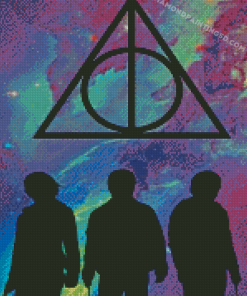 Deathly Hallows Symbol Silhouette Diamond Painting