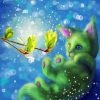 Fantasy Green Cat Diamond Painting