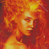 Fire Woman Diamond Painting