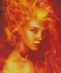 Fire Woman Diamond Painting