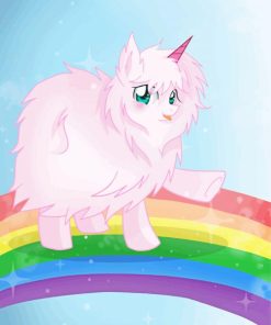 Fluffy Unicorn Diamond Painting