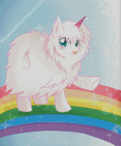 Fluffy Unicorn Diamond Painting