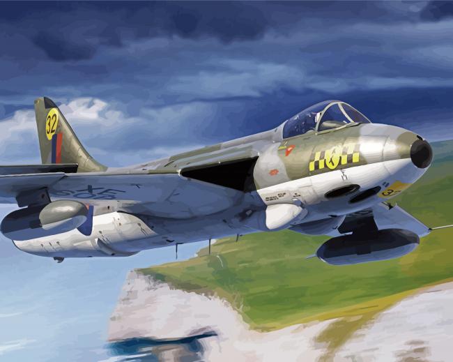 Hawker Hunter Art Diamond Painting