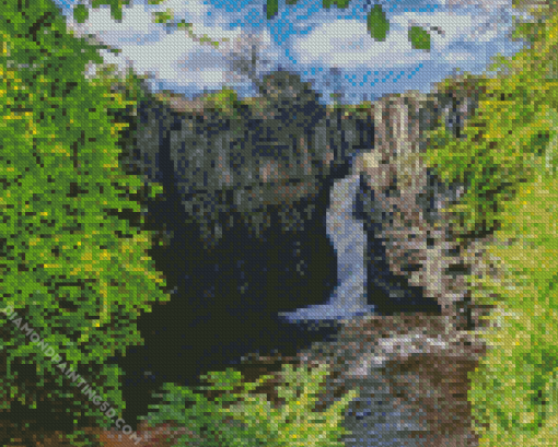 High Force Waterfall Diamond Painting