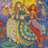 Hippie Girls Dancers Diamond Painting