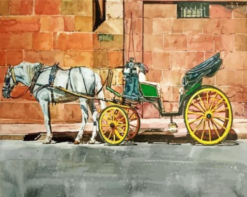 Horse And Carriage Art Diamond Painting