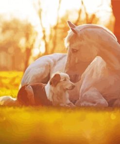 Horse And Dog Diamond Painting