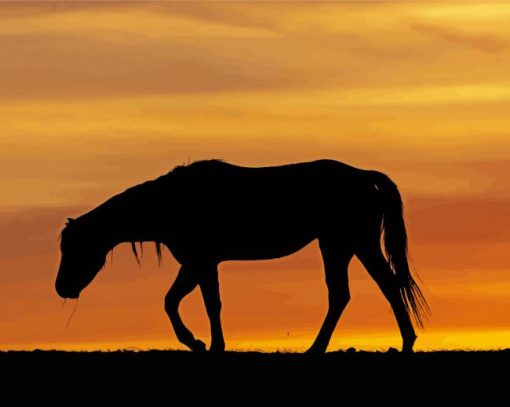 Horse Silhouette Diamond Painting