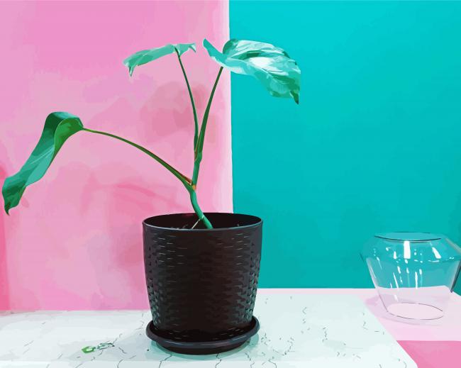 Houseplant In Pot Diamond Painting