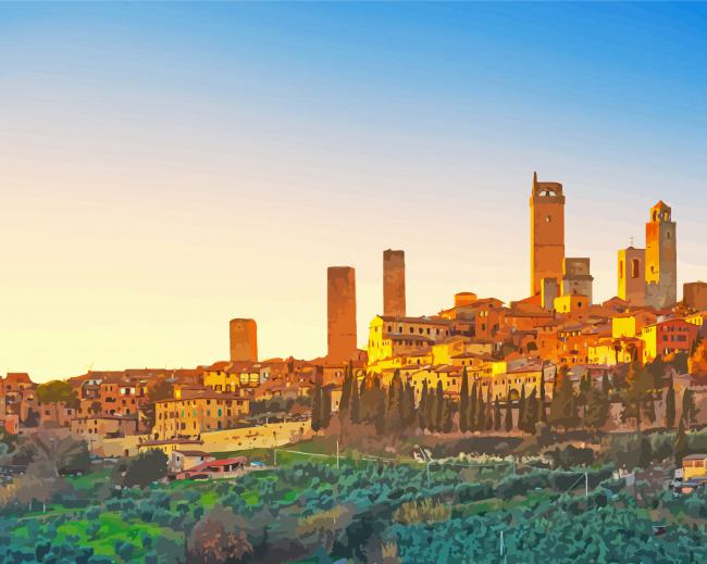 Italy San Gimignano Diamond Painting