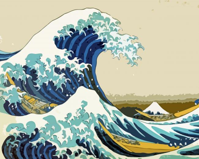 Japanese Wave Art Diamond Painting