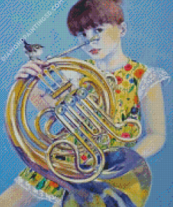 Little Horn Player Diamond Painting