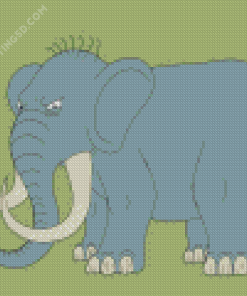 Mad Elephant Cartoon Diamond Painting