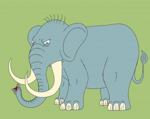 Mad Elephant Cartoon Diamond Painting