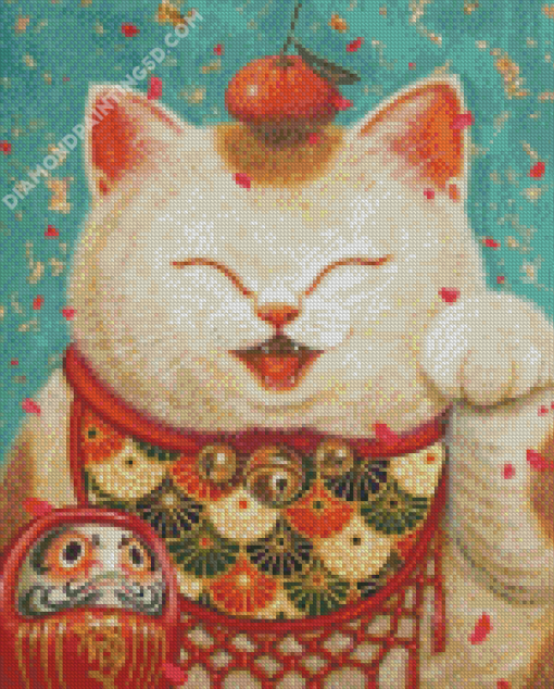 Maneki Neko The Lucky Cat Diamond Painting