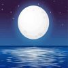 Moon Over Ocean Diamond Painting