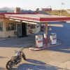 Motorcycle Old Gas Station Diamond Painting