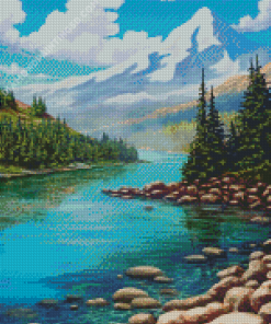 Mountains River Landscape Diamond Painting