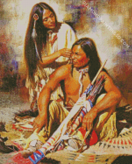 Native American Couple Diamond Painting