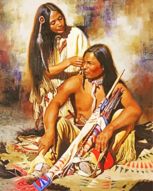 Native American Couple Diamond Painting