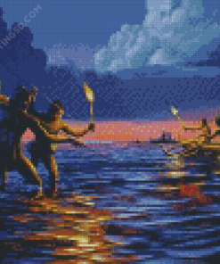 Night Fishing In Hawaii Diamond Painting